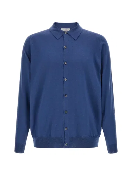 Cardigan John Smedley tricotate albastru