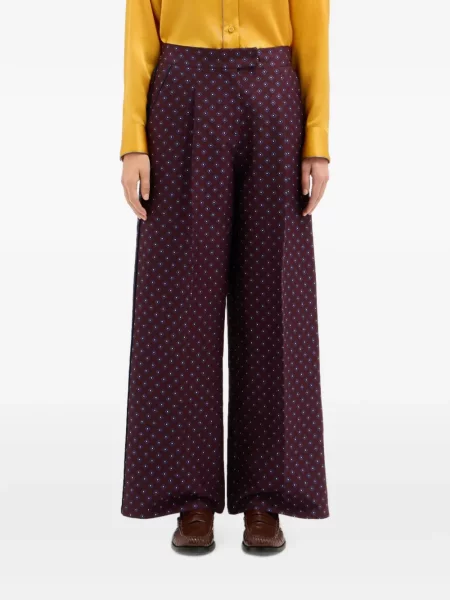 Pantaloni Pierre-louis Mascia cu imagine cu imprimeu geometric violet
