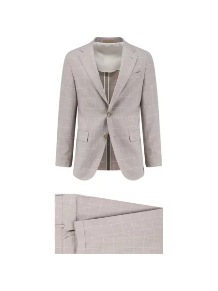 Costum Boss de lână în carouri