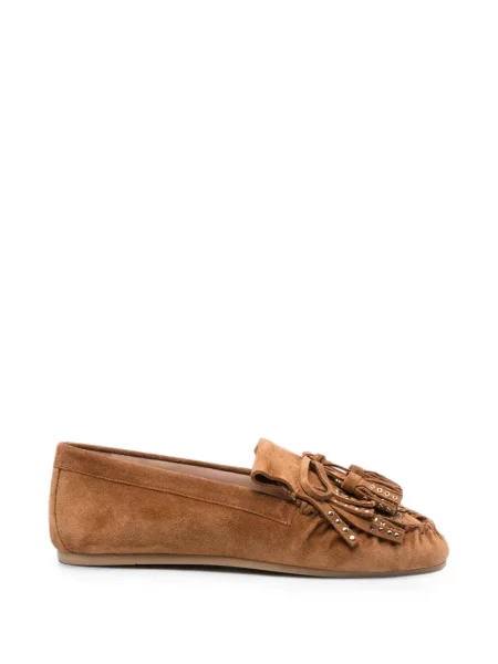 Pantofi loafer Stuart Weitzman cu tepi maro