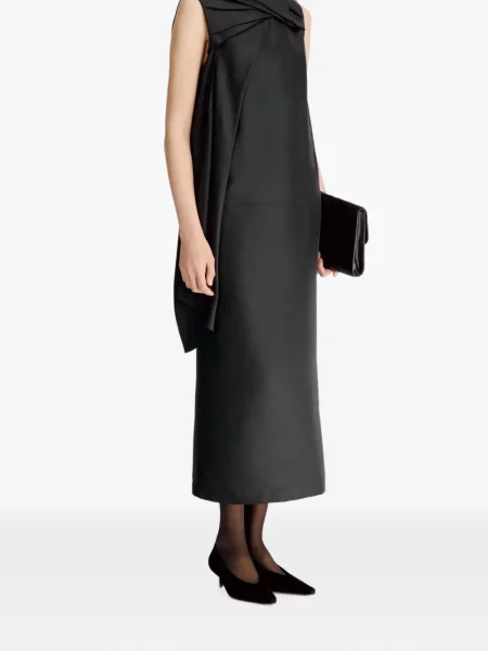 Rochie midi Loulou De Saison drapată negru
