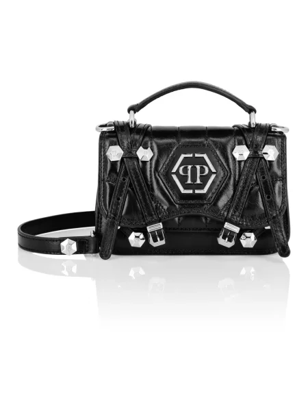 Shopperka Philipp Plein skórzana czarna