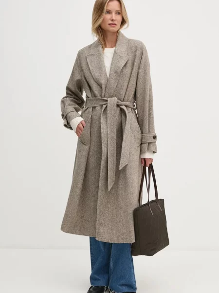 TOMMY HILFIGER Sveter biela ako vlna béžová