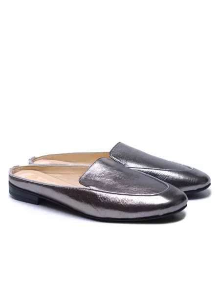 Кожаные мюли Pellagio серебряные