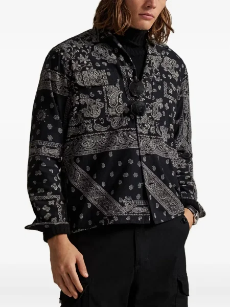 Плисирани маратонки Polo Ralph Lauren от рипсено кадифе черно