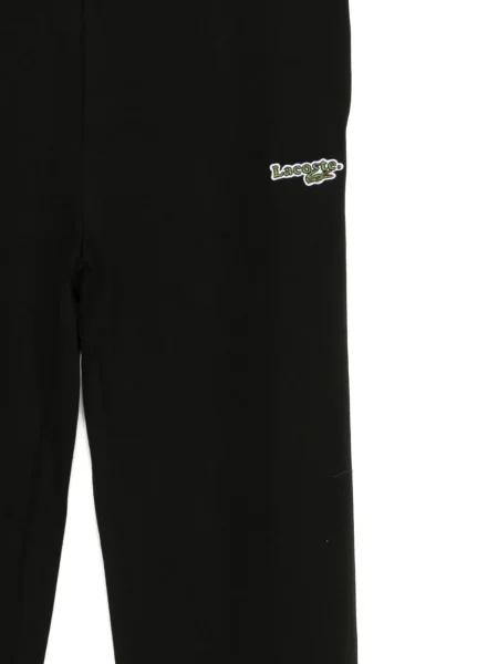 Pantaloni Lacoste cu broderie negru