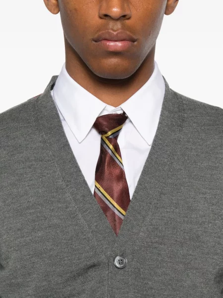 Cardigan Gucci cu decolteu în V gri