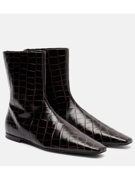 Cizme scurte Toteme din piele maro