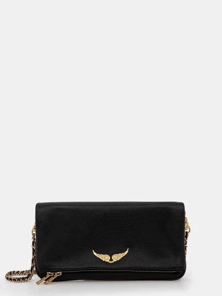 ZADIG&VOLTAIRE torebka skórzana ROCK GRAINED LEATHER czarna