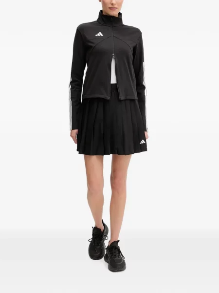 Hanorac cu glugă Adidas cu dungi cu broderie cu cordon negru