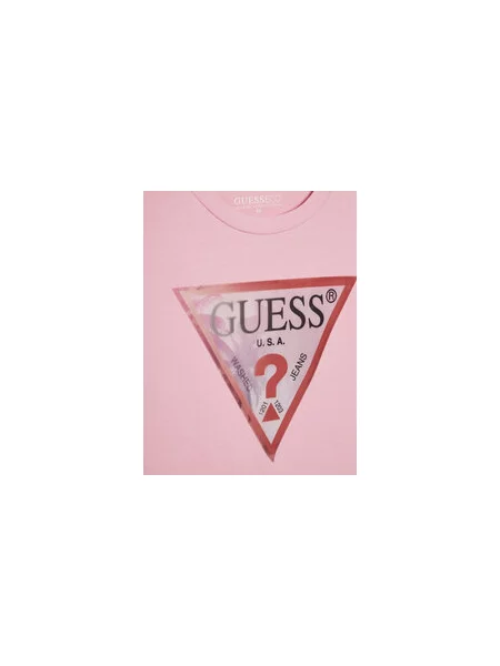 Guess Marškinėliai Oversize rožinė
