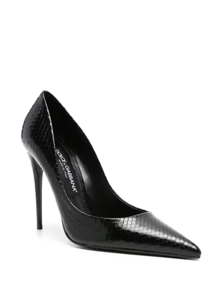 Kožené lodičky Dolce & Gabbana černé