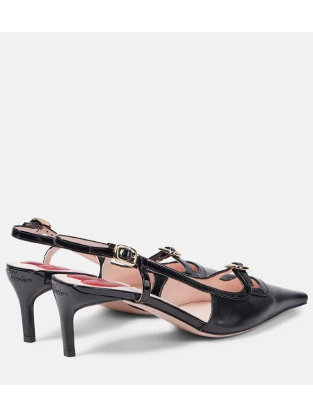 Pantofi cu toc Roger Vivier din piele slingback negru