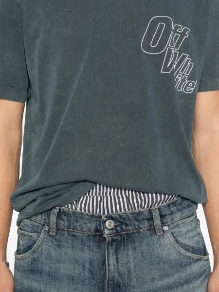 Tricou Off-white cu imagine alb
