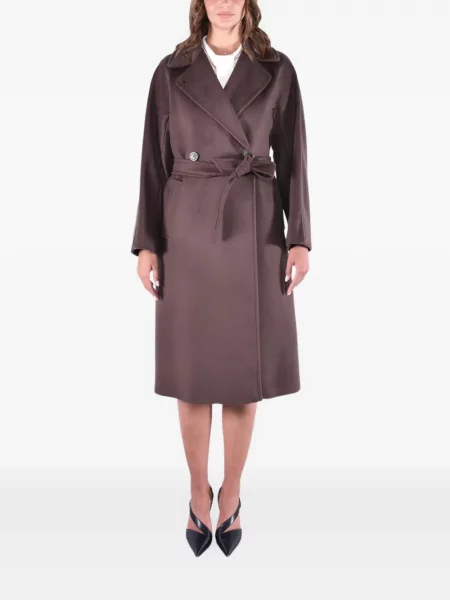 Cu centură palton Weekend Max Mara maro