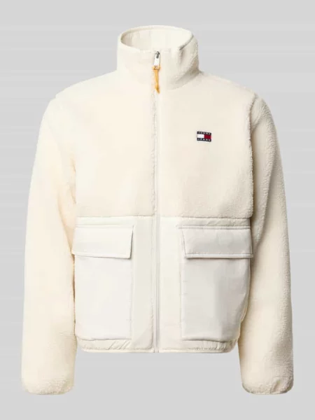 Kurtka ze sztucznego futra o wyglądzie teddy krój regular fit Tommy Jeans beżowa