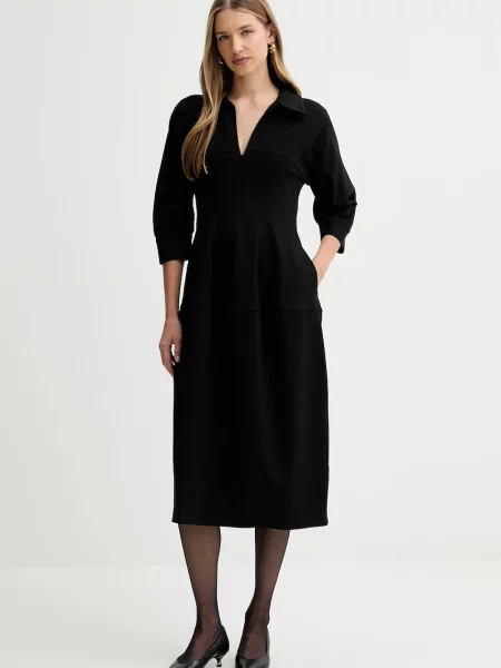 Liviana Conti rochie midi evazati negru