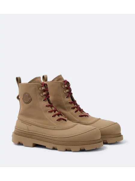 Botine Moncler din dantelă bej