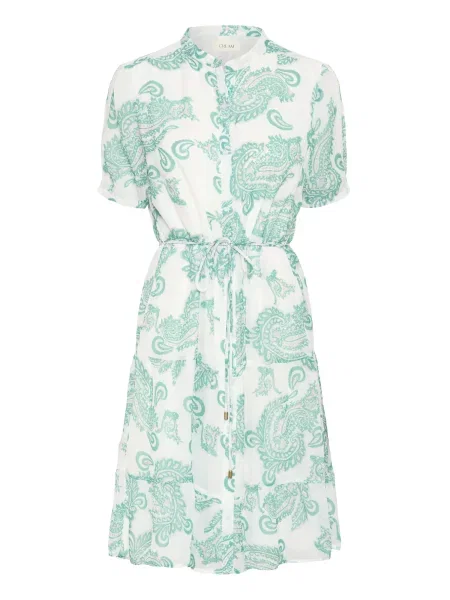 Cream Košilové šaty Samira světlemodrá / cappuccino bílá