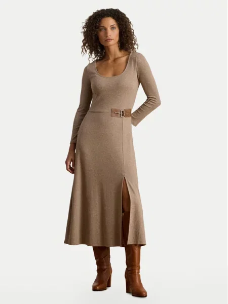 LAUREN RALPH LAUREN Φόρεμα υφασμάτινο μπεζ