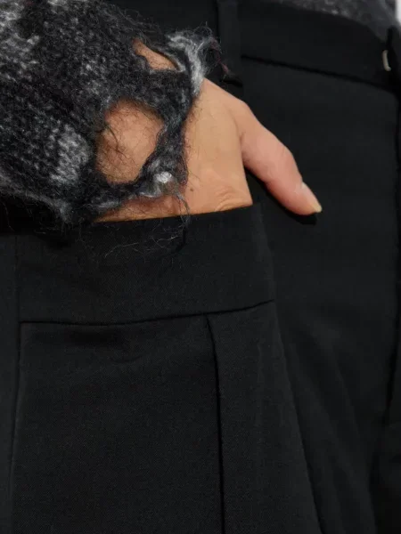 Pantaloni R13 de lână plisate negru