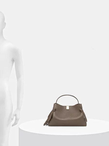 Шкіряна сумочка Yuzefi GYOZA сірий