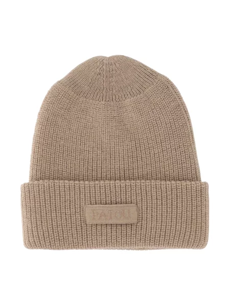 Czapka Patou wełniana ze ściągaczem beżowa