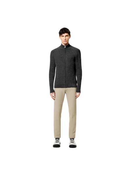 Aksamitny sweter Rrd szary