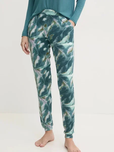 Домашен панталон Chantelle с десен зелено