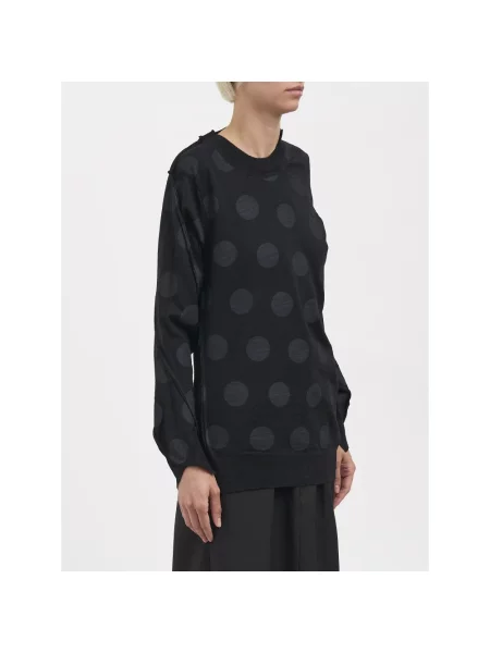 Sweter Junya Watanabe wełniany w grochy czarny
