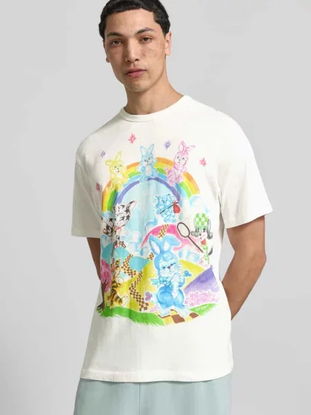 T-shirt z nadrukiem z motywem na całej powierzchni Kenzo biała