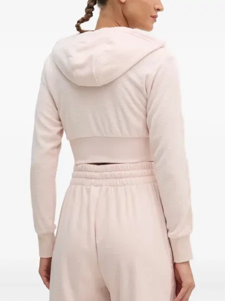 Pruhované krátké kalhoty Adidas s výšivkou modré