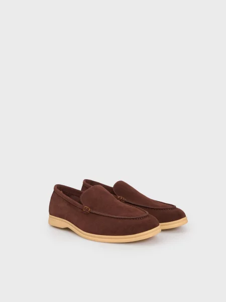 Кожаные лоферы Prpy коричневые