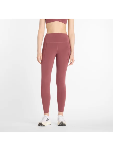 Legginsy do biegania New Balance Sleek – różowe