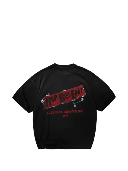 Tricou Represent cu imagine cu decolteu rotund negru
