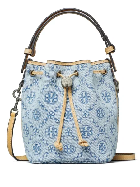 Geantă bucket Tory Burch albastru