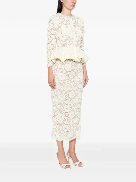 Rochie Self-portrait cu model floral din dantelă
