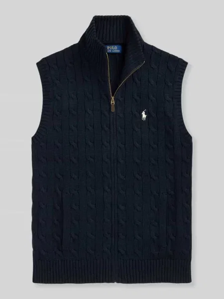 Kamizelka o kroju regular fit z czystej bawełny Polo Ralph Lauren granatowa