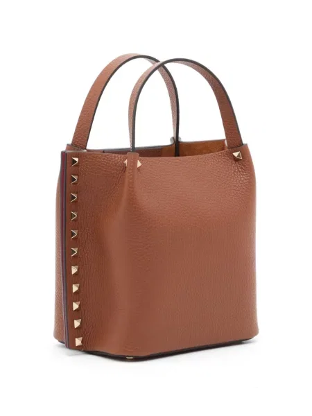 Geantă shopper Valentino Garavani maro