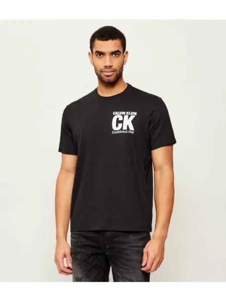 Calvin Klein Tricou CORNER GRAPHIC | regular fit negru