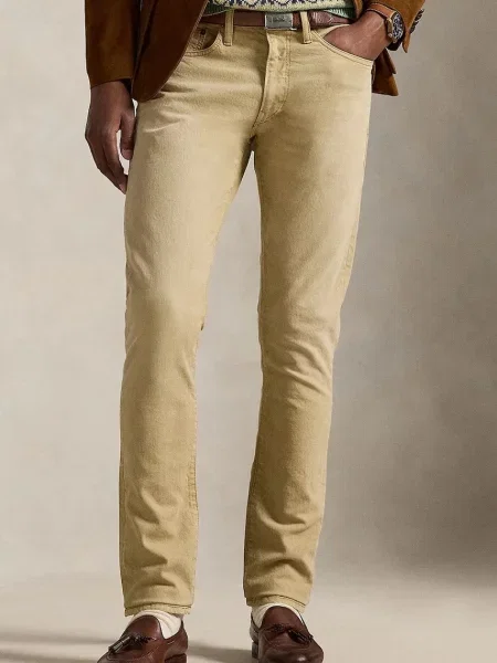 Polo Ralph Lauren slim fit džíny béžové