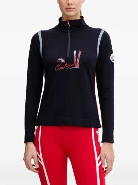 Haftowany jeździć na nartach top Newland niebieski