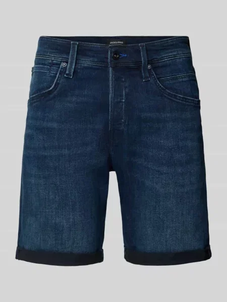 Szorty jeansowe o kroju regular fit z 5 model ‘RICK’ Jack & Jones granatowe