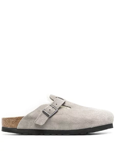 Papuci tip mules Birkenstock gri