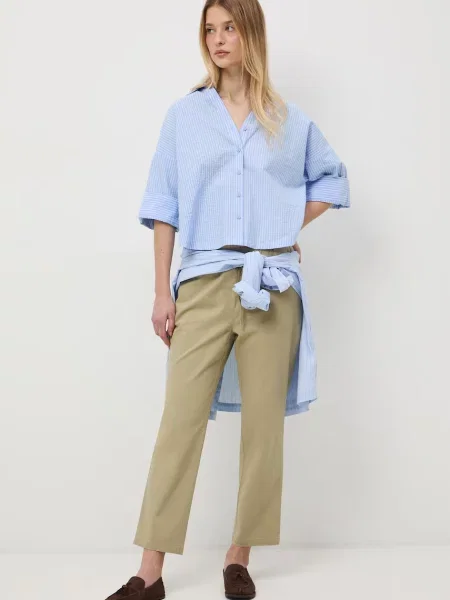 Medicine spodnie chinos z zielone