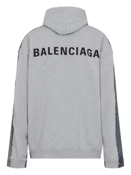 Geacă de blugi Balenciaga cu glugă albastru