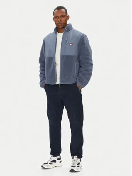 Tommy Jeans Bunda pro přechodné období Novelty modrá
