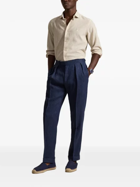 Șosete Polo Ralph Lauren cu model herringbone cu broderie plasă albastru
