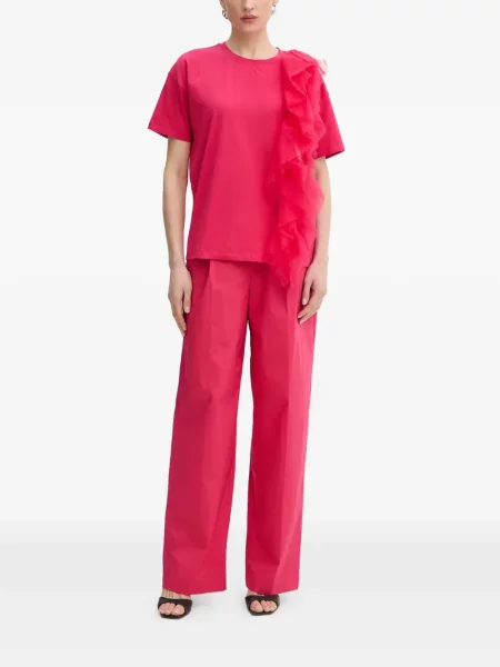 Tricou Twinset cu volane roz