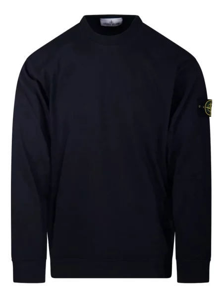 Hanorac crewneck Stone Island cu strasuri albastru